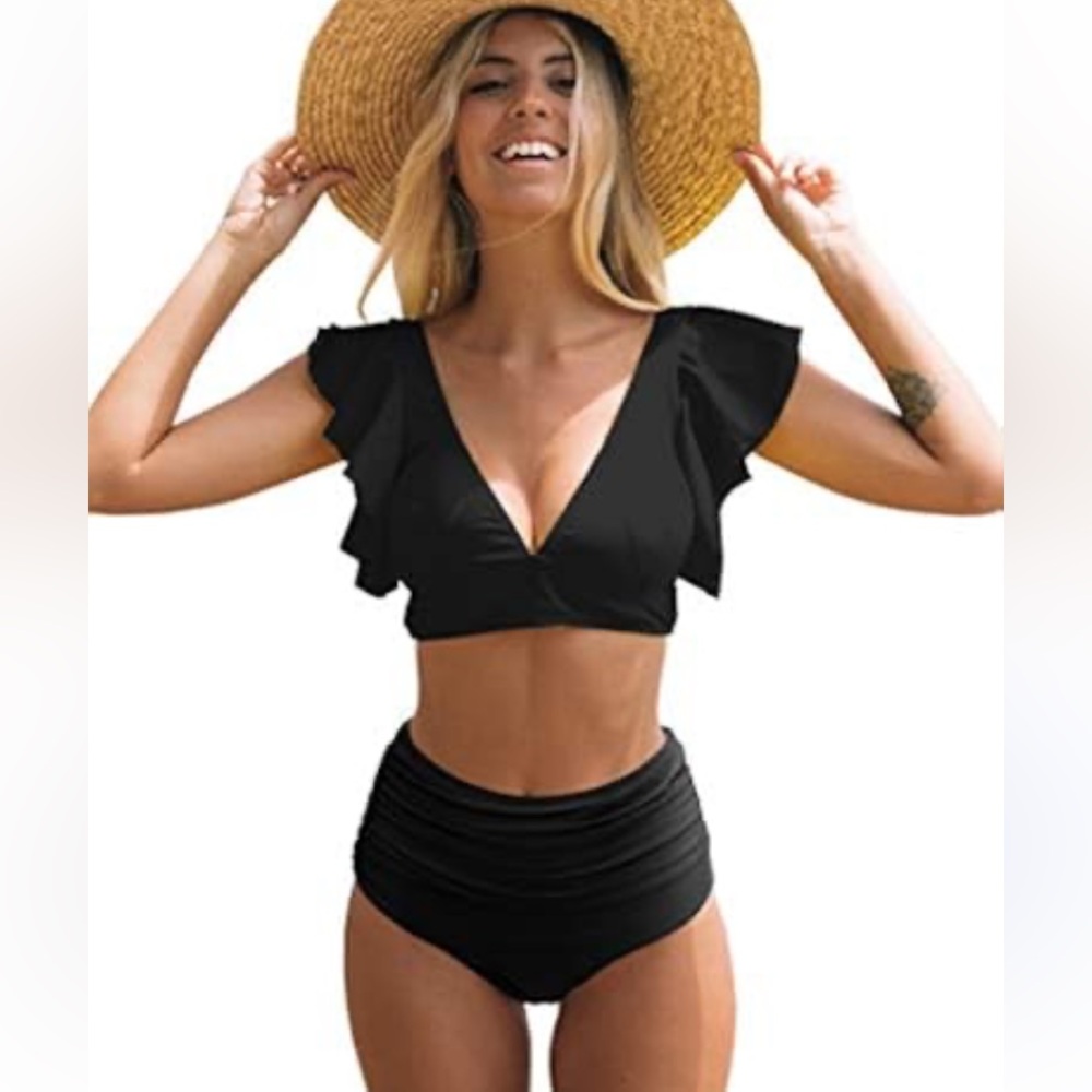 New Sporlike High waisted Rumba Swimsuit Bikini Sz XL